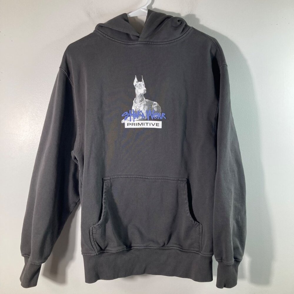 Mens Primitive Shaka Wear Hooded Heavy Weight Fleece‎ Gray M
